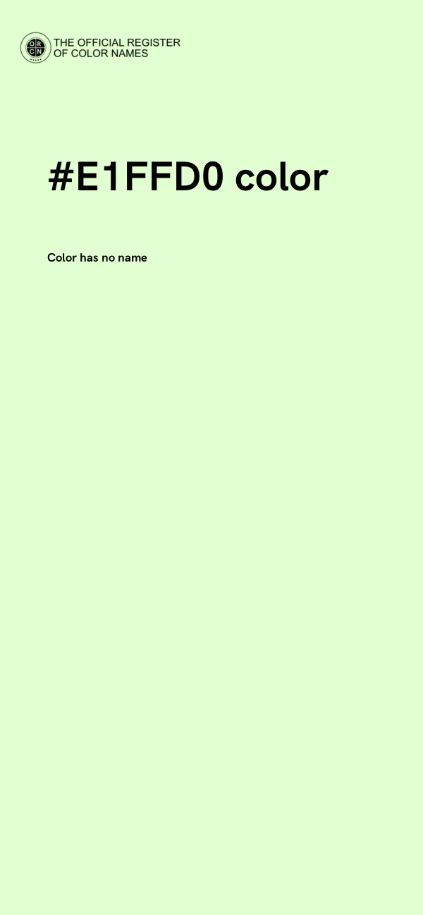 #E1FFD0 color image