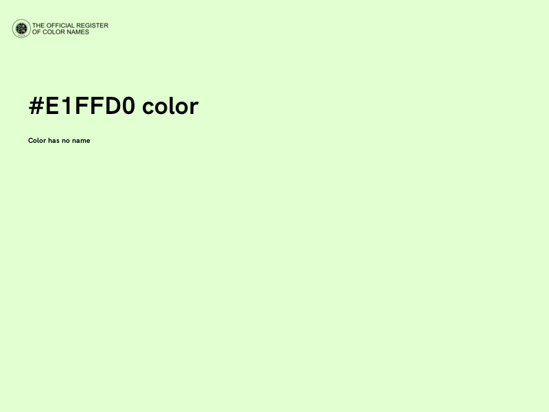 #E1FFD0 color image