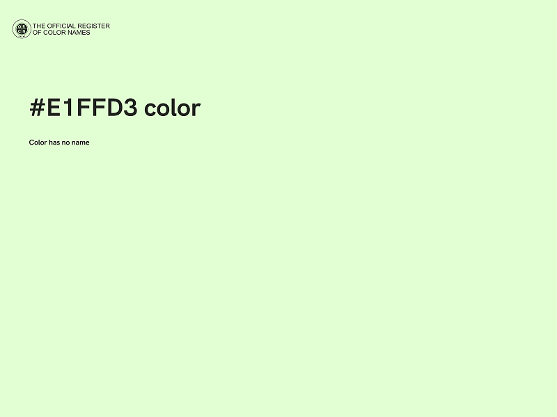 #E1FFD3 color image