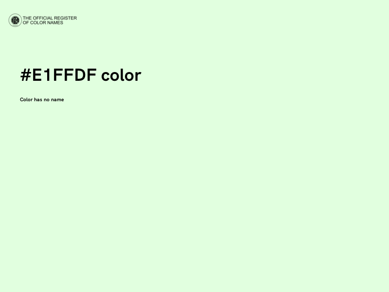 #E1FFDF color image