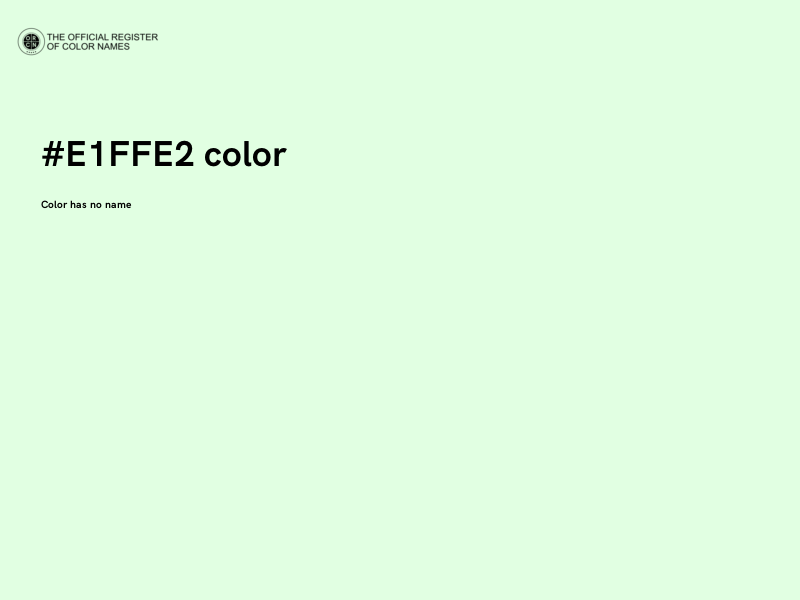 #E1FFE2 color image