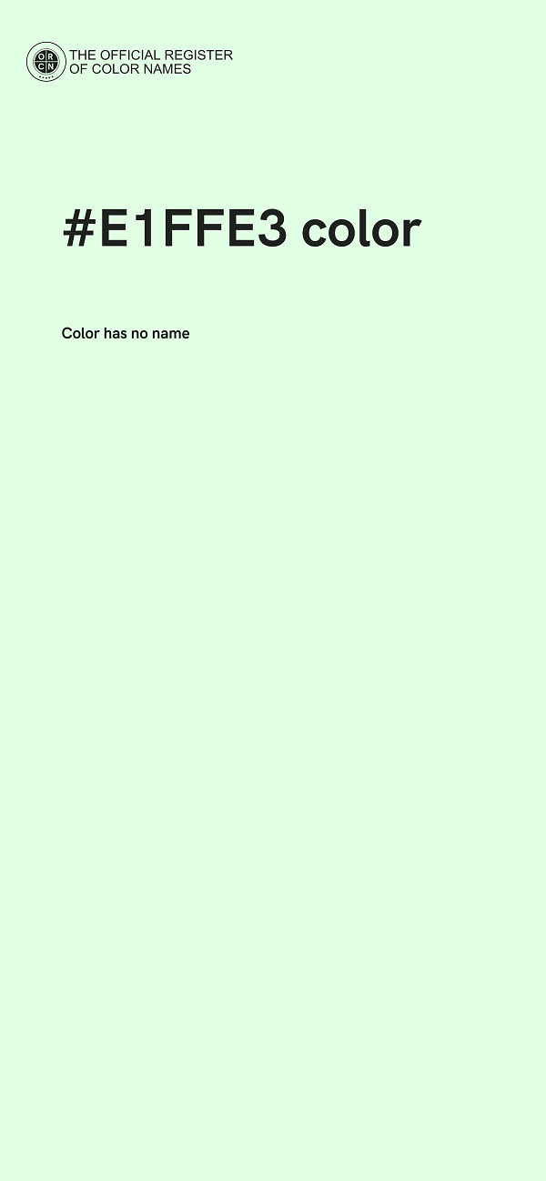 #E1FFE3 color image