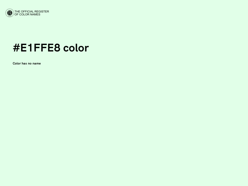#E1FFE8 color image