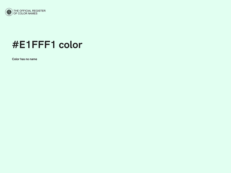 #E1FFF1 color image