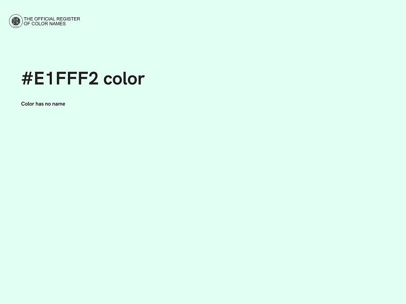 #E1FFF2 color image