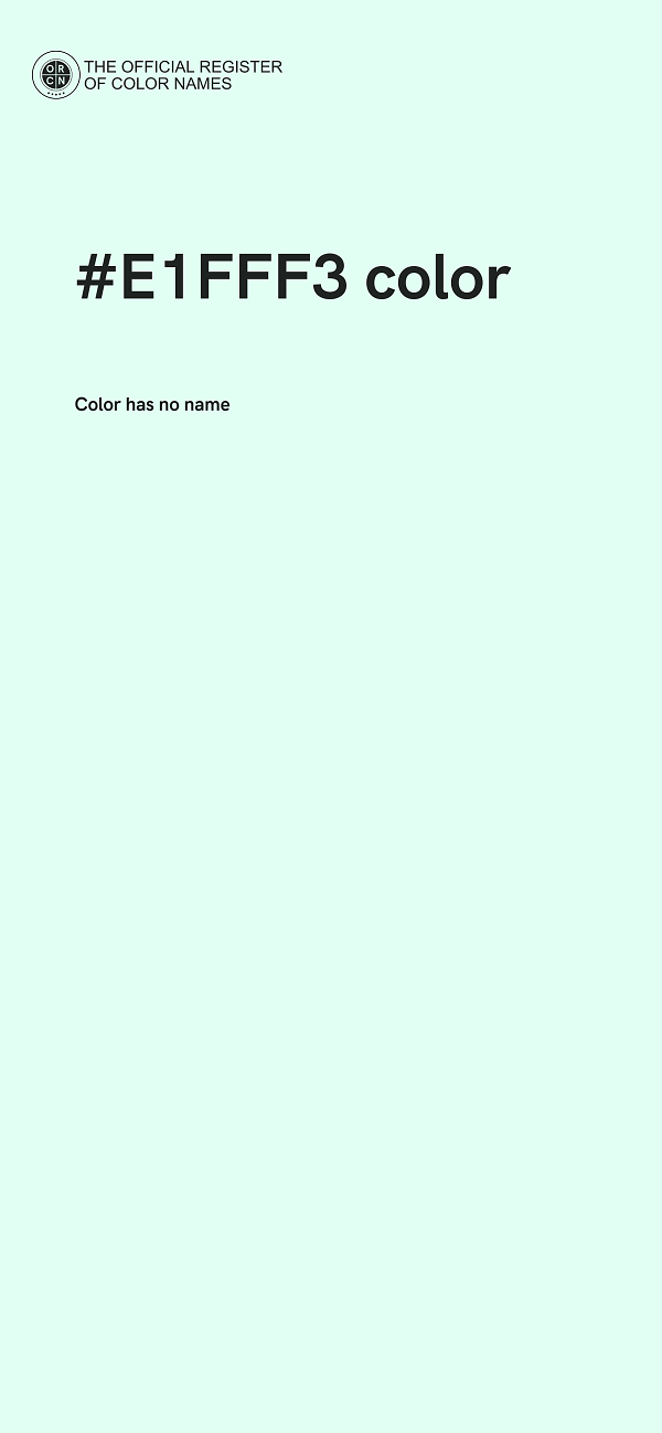 #E1FFF3 color image