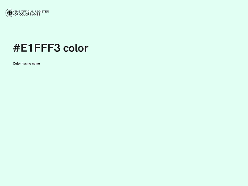 #E1FFF3 color image