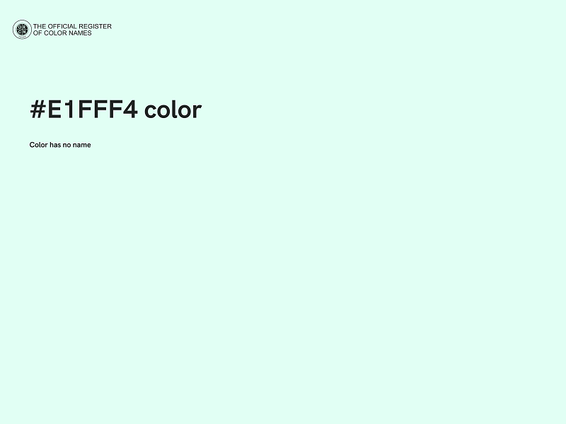 #E1FFF4 color image