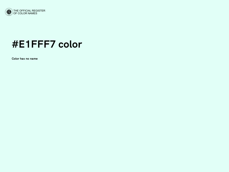 #E1FFF7 color image