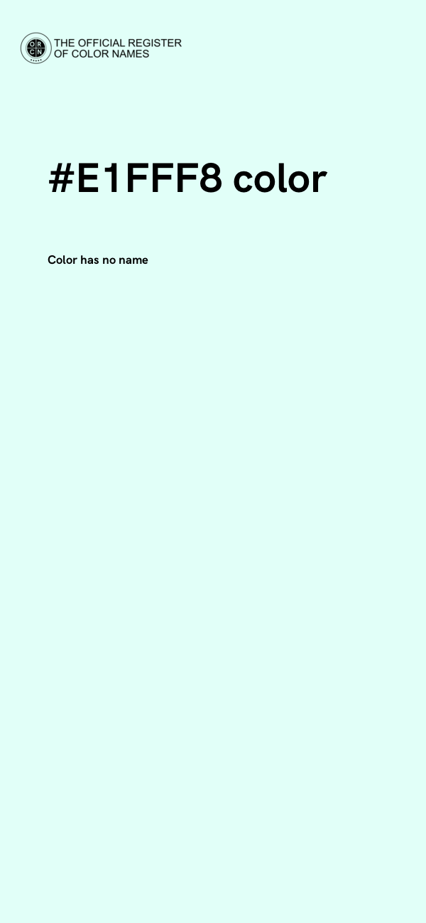 #E1FFF8 color image