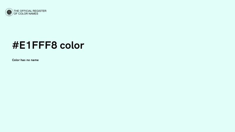 #E1FFF8 color image