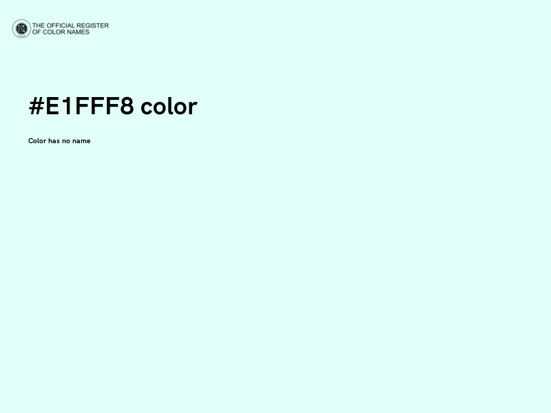 #E1FFF8 color image