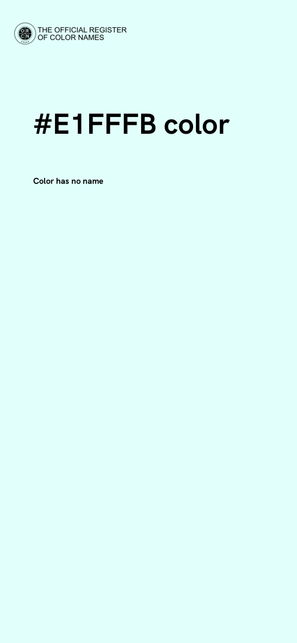 #E1FFFB color image