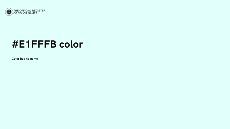 #E1FFFB color image