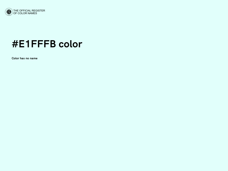 #E1FFFB color image