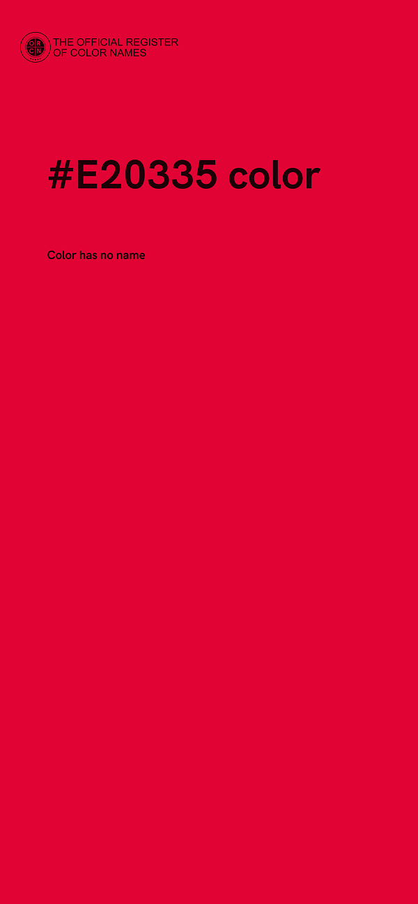 #E20335 color image