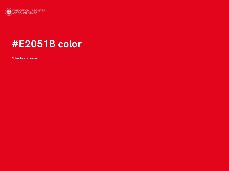 #E2051B color image