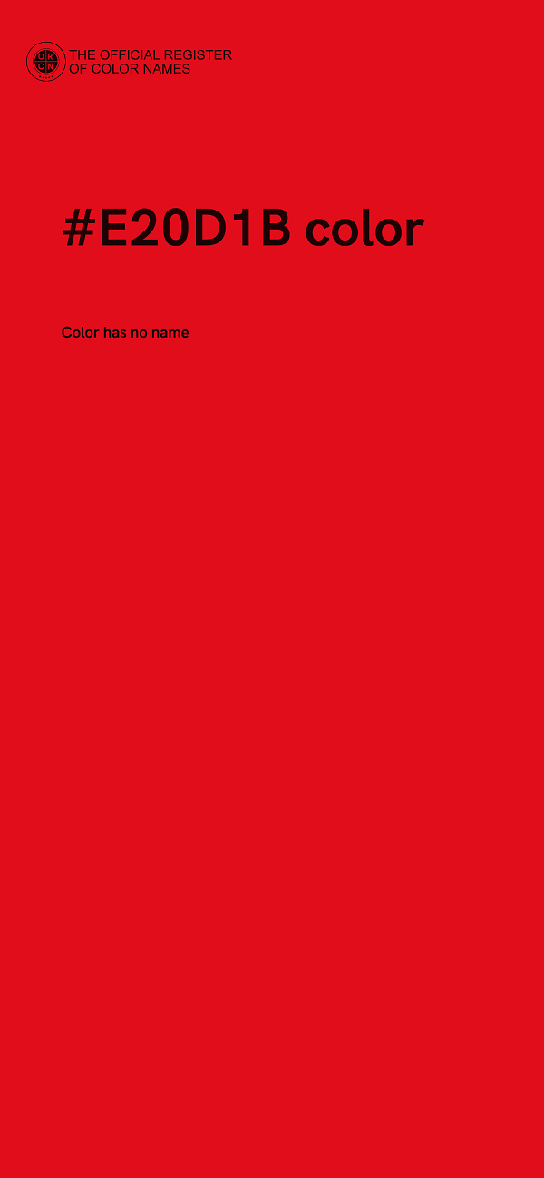 #E20D1B color image