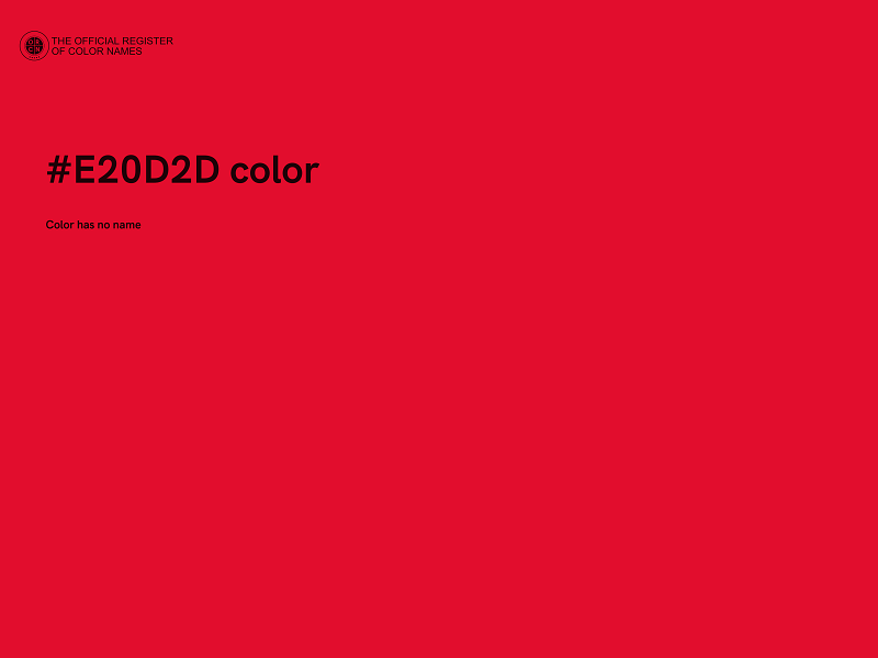 #E20D2D color image
