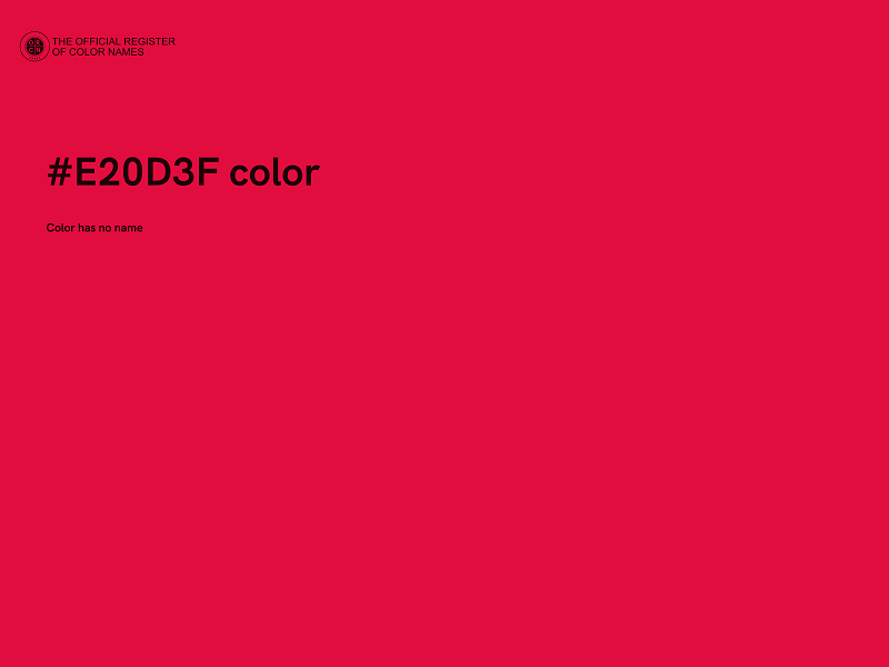 #E20D3F color image