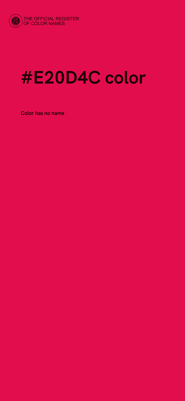 #E20D4C color image