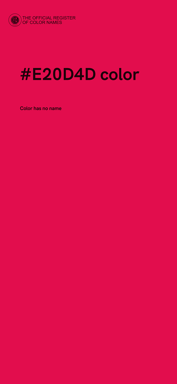 #E20D4D color image