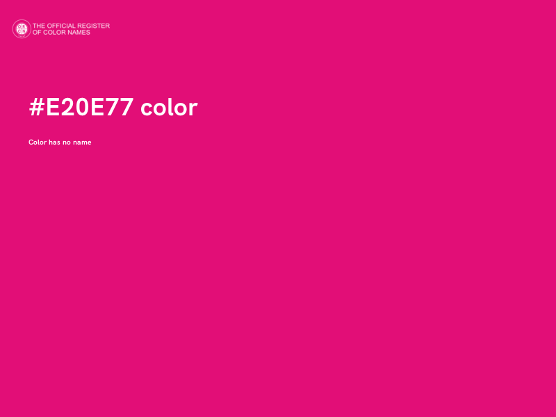 #E20E77 color image