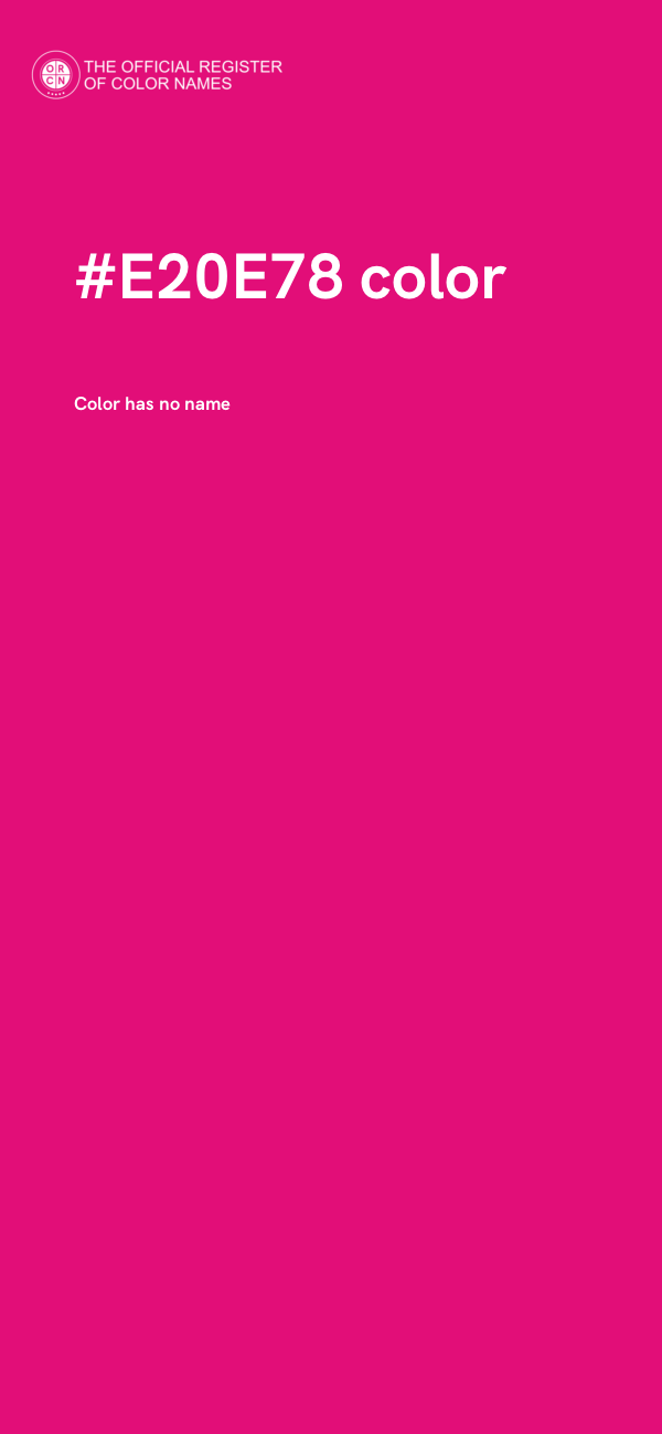 #E20E78 color image