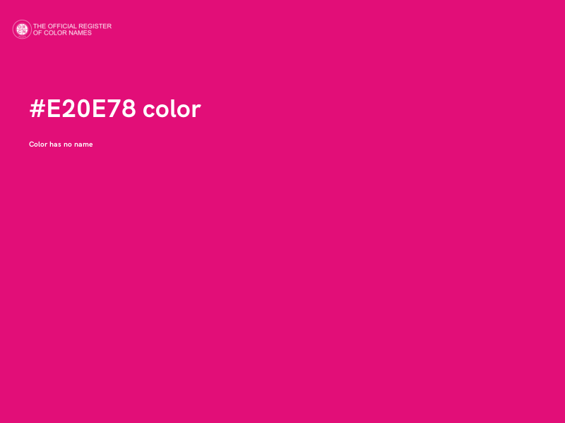 #E20E78 color image