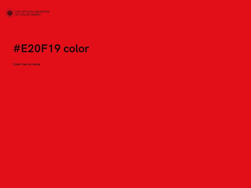 #E20F19 color image