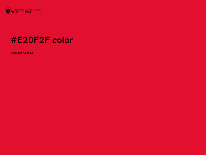 #E20F2F color image