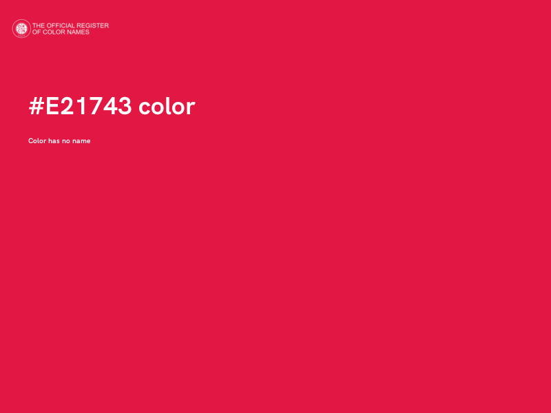 #E21743 color image