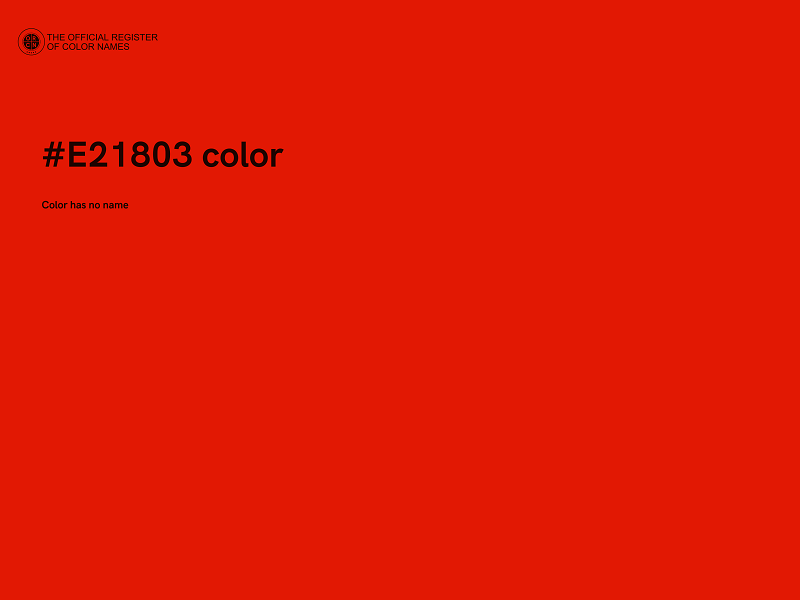 #E21803 color image
