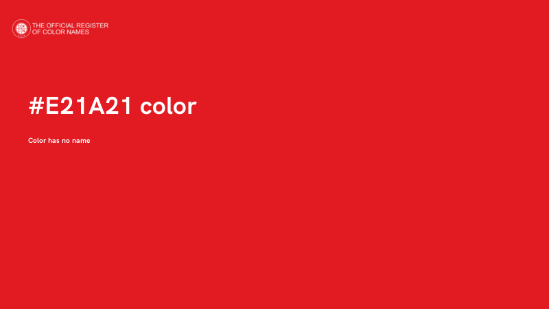 #E21A21 color image