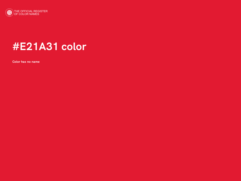 #E21A31 color image