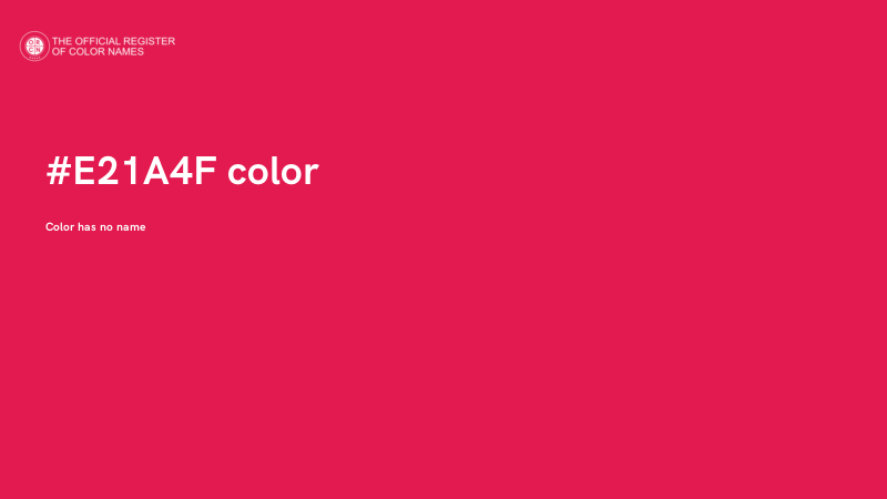 #E21A4F color image