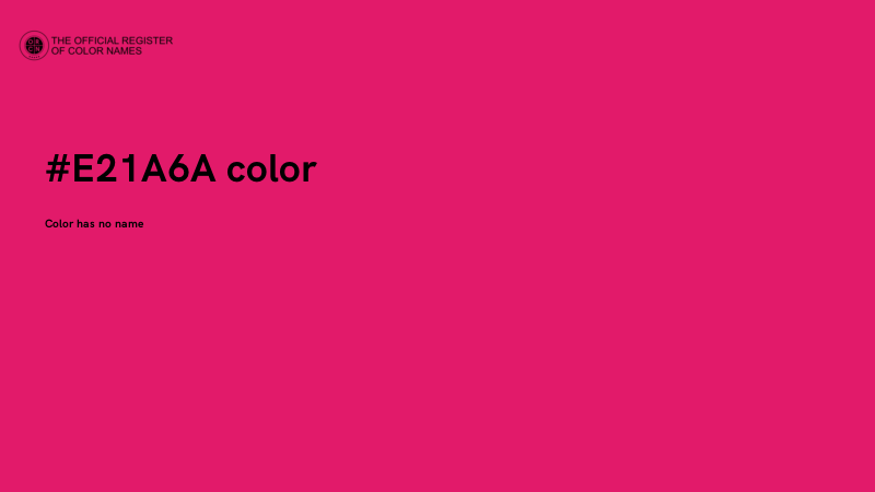 #E21A6A color image