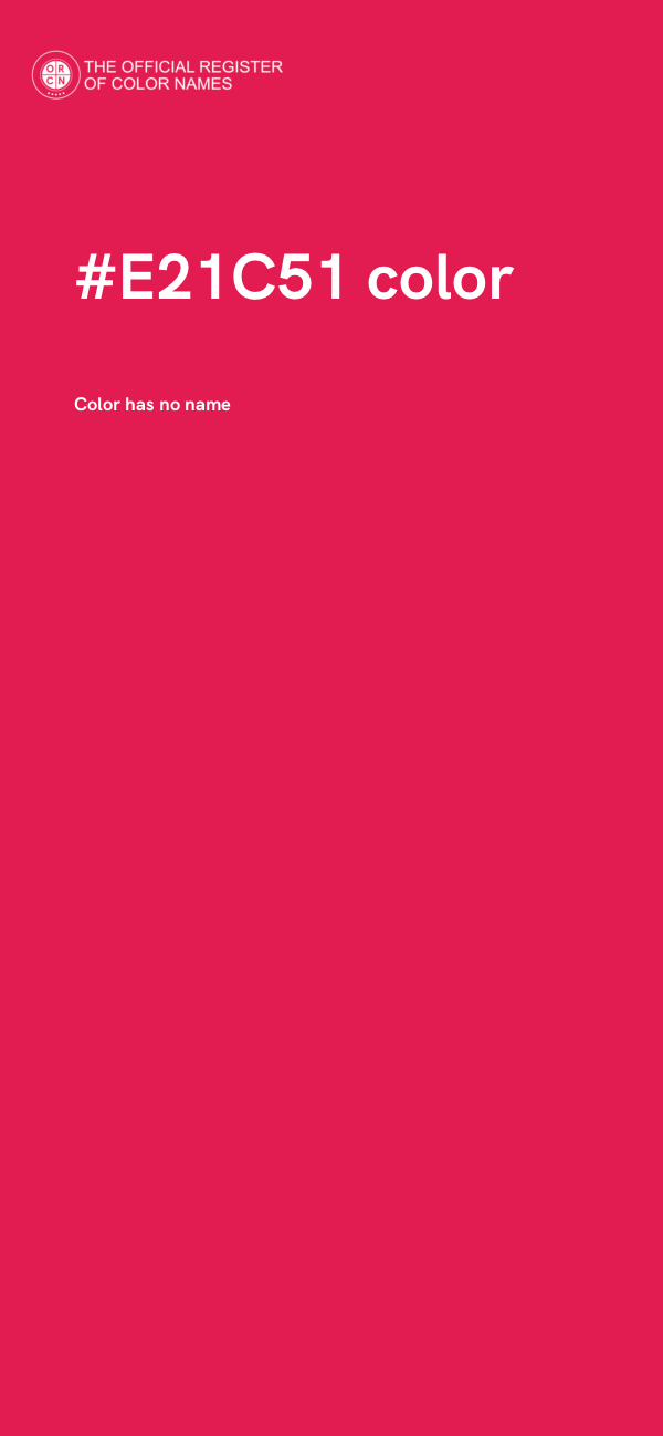 #E21C51 color image
