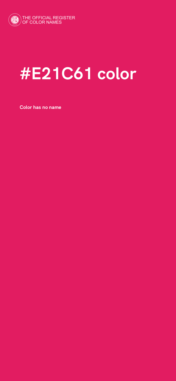 #E21C61 color image