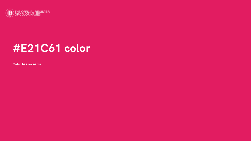 #E21C61 color image