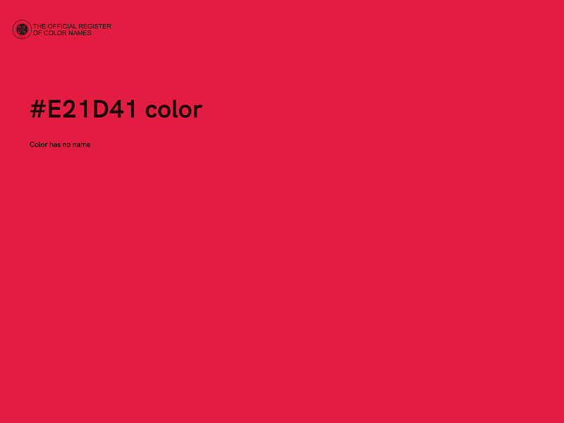 #E21D41 color image