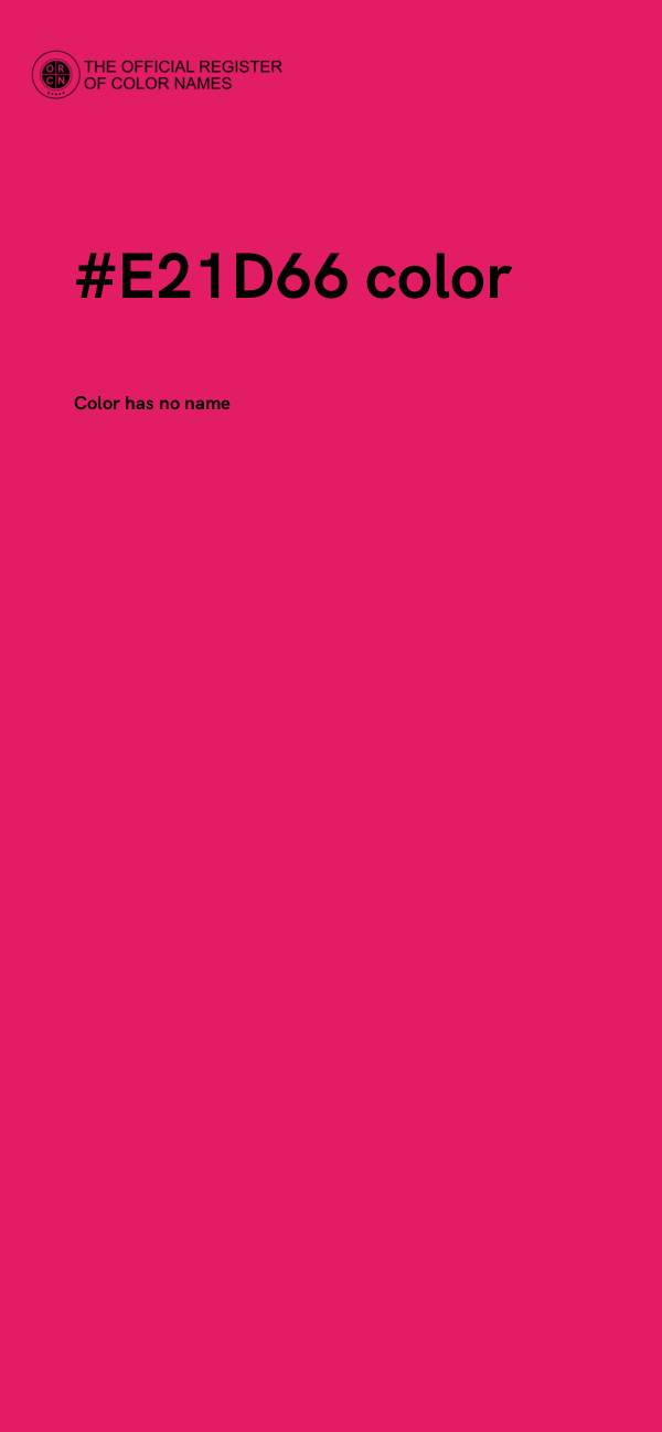 #E21D66 color image