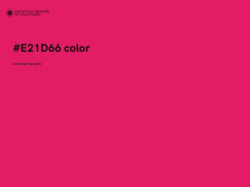 #E21D66 color image