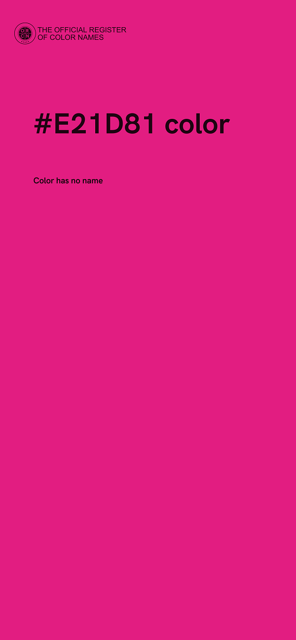 #E21D81 color image