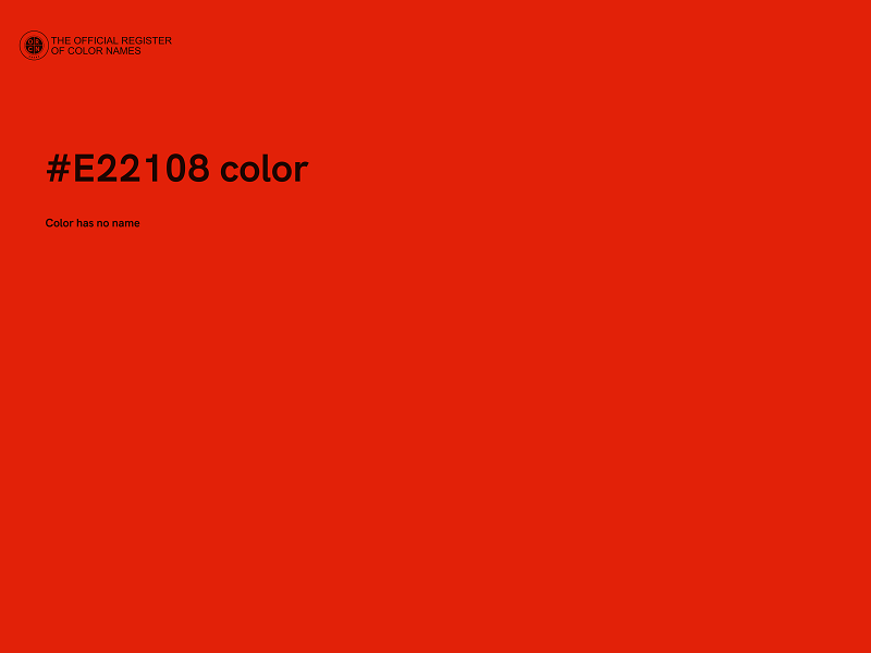 #E22108 color image