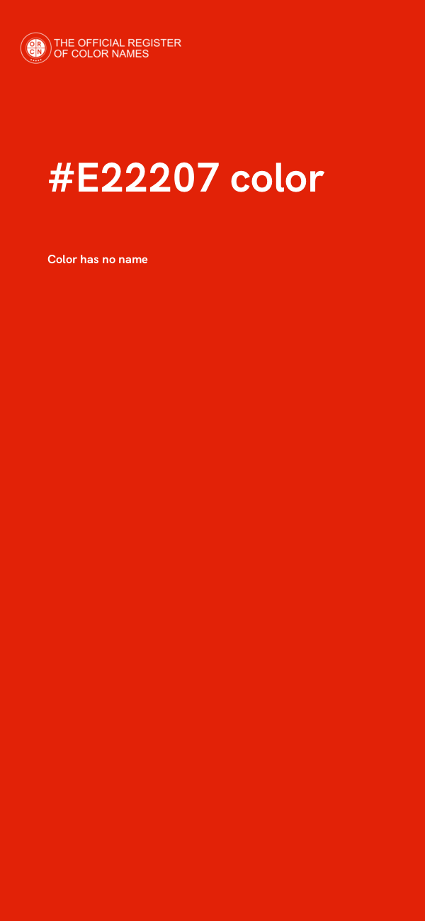 #E22207 color image