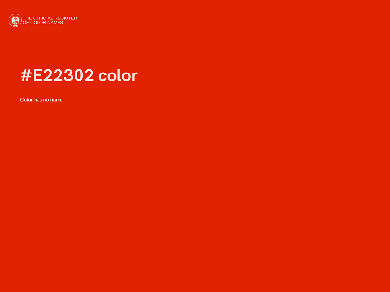 #E22302 color image