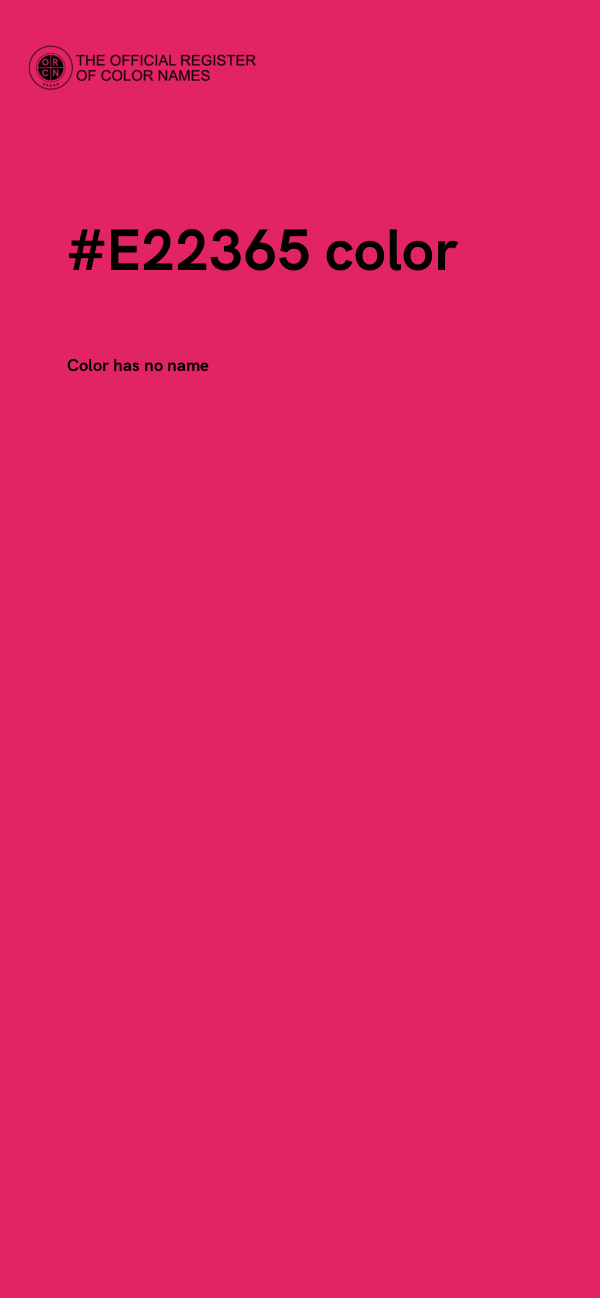 #E22365 color image