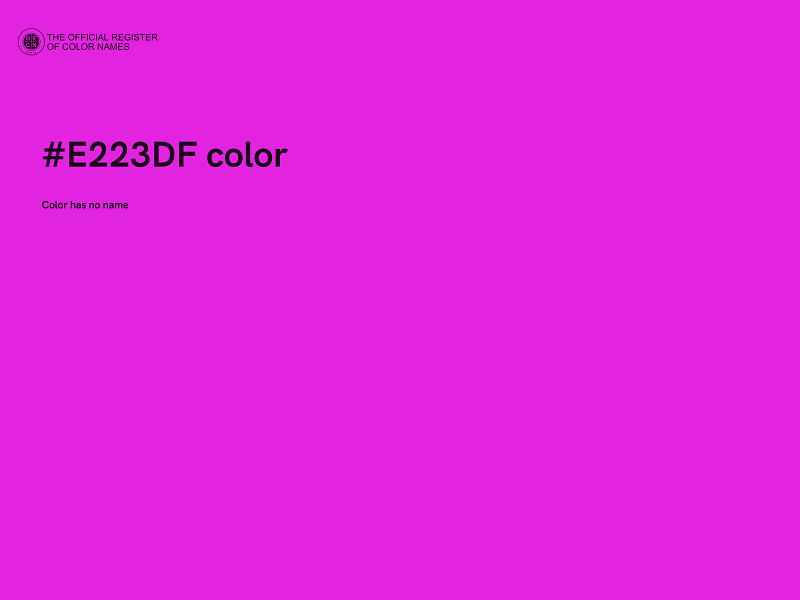 #E223DF color image