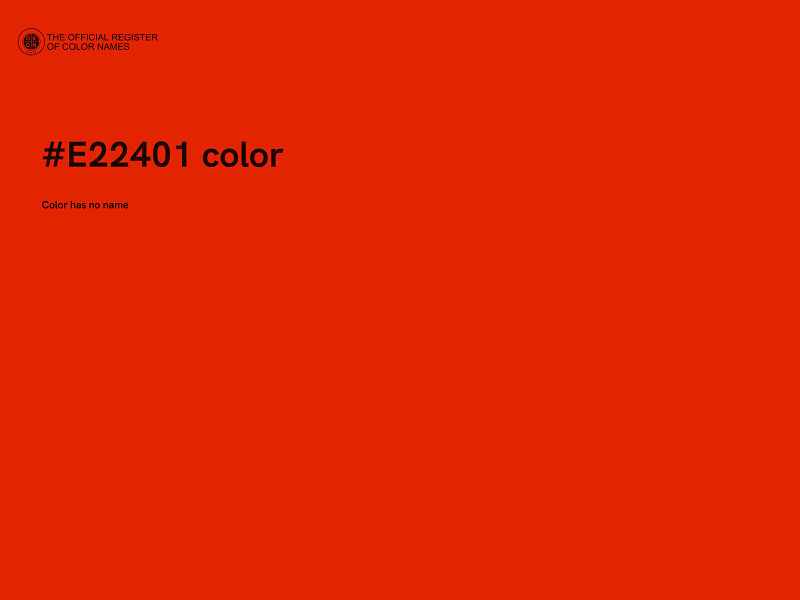 #E22401 color image